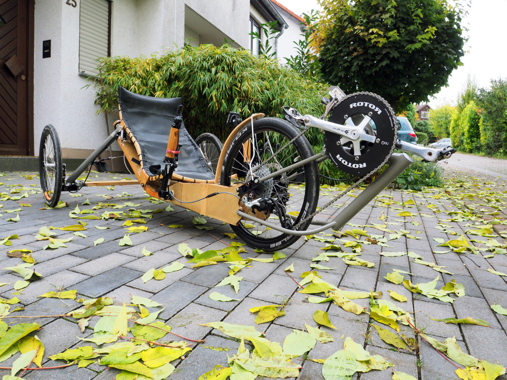 Wooden recumbent online trike